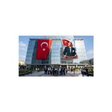 Istikbal Göklerdedir Mustafa Kemal Atatürk-Ay yıldız Poster Bayrak ve Türk Bayrağı Premium Raşel Kumaş 2'li Set 10x15 metre ATA33
