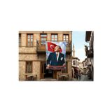 Istikbal Göklerdedir Mustafa Kemal Atatürk-Ay yıldız Poster Poster Bayrak Premium Raşel Kumaş 300x450cm ATA33