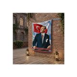 Istikbal Göklerdedir Mustafa Kemal Atatürk-Ay yıldız Poster poster Bayrak Raşel Kumaş 100x150 cm ATA33