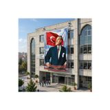 Istikbal Göklerdedir Mustafa Kemal Atatürk-Ay yıldız Poster Poster Bayrak Raşel Kumaş 6x9 metre ATA33