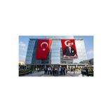 İstikbal GöklerdedirAtatürk ve Türk Bayrağı Bayrak ve Türk Bayrağı Premium Raşel Kumaş 2'li Set 10x15 metre ATA36