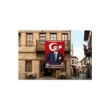 İstikbal GöklerdedirAtatürk ve Türk Bayrağı Poster Bayrak Premium Raşel Kumaş 300x450cm ATA36