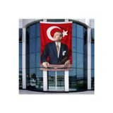 İstikbal GöklerdedirAtatürk ve Türk Bayrağı Poster Bayrak Raşel Kumal 4x6 metre ATA36