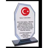 İstiklal Marşı Plaketi - Kişiye Özel Plaket - Cam Plaket - İstiklal Marşını Ezberledim Plaketi