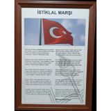 Istiklal Marşı Portresi Mdf Çerçeveli Portre Tablo Köşe 35X50CM