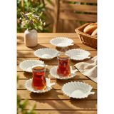 İstiridye Çay Tabağı Seti - 6 Parça, 11 Cm