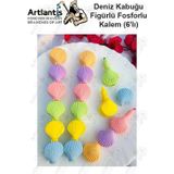 İstiridye Fosforlu Kalem Yumurtlayan 1 Paket 6 Renk Deniz Kabuğu Figürlü İşaret Kalemi Mini 6 Lı Fosforlu Kalem