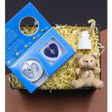 İstiridye İçinde Gerçek İnci Kolye & Beyaz Mini Melek Kar Küresi & Peluş Anahtarlık Hediye Seti Vega50566