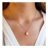 İstiridye İnci Rose Gold Kaplama Gümüş Kolye