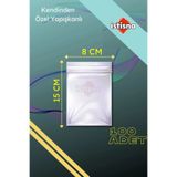 İstisna 100 Adet 8x15 Cm Kendinden Yapışkanlı Açılıp Kapanabilir Şeker Kurabiye Şeffaf Plastik Poşet Torba