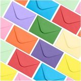 İstisna 100 Adet Karışık 10 Farklı Renk Hediye Doğum Günü Dilekleri Mektup Zarfları 13x18 cm