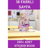 İstisna 250 Adet Unicorn Prenses Sticker Book Ajanda Bullet Journal Laptop Telefon Bavul Etiket Defteri