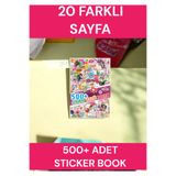 İstisna 500 Adet 20 Sayfa Karışık Sticker Book Ajanda Bullet Journal Laptop Telefon Bavul Etiket Defteri