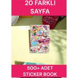 İstisna 500 Karışık Sticker Book Ajanda Bullet Journal Laptop Telefon Bavul Etiket Defteri Kitabı - Renkli - Standart - çoklu