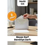 İstisna Beyaz Zarf 14x20 Cm Mektup Kartpostal Davetiye Zarfı