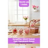 İstisna Sevgililer Günü Temalı 10x10 Cm Opp Yapışkanlı Poşet 4 Farklı Model