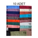 ISTKA SCARF Flamlı Yazma Eşarp 10'lu Paket Hediyelik Dağıtmalık Pamuklu Yazma Eşarp 100x100cm