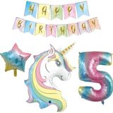 İstoç Parti 5 Yaş Unicorn Folyo Balon Set