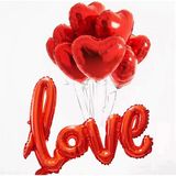 İstoç Parti Love Yazılı Sevgiliye Süpriz Kutlama Folyo Balon Set