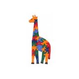istocyapimarket Zürafa Ahşap Hayvan Figürlü Sayı Ve Harf Bultak Puzzle