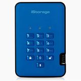 Istorage Diskashur2 HDD 2tb Mavi - Güvenli Taşınabilir Sabit Sürücü - Parola Korumalı - Toz ve Su Geçirmez - Donanım Şifreleme