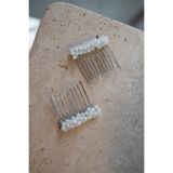 İstoria Bridal 2 Adet Mini Tarak Toka, Nişan-düğün Saç Aksesuarı 4 Cm