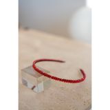 İstoria Bridal Bordo Kristal Boncuklu Taç, Bordo Taç, Saç Aksesuarı Kına Tacı