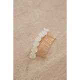 İstoria Bridal Ekru Gül Detaylı Gold Tarak Toka, Nişan-Nikah Saç Aksesuarı, Pin Toka, Gelin Tokası (8 cm)