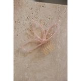 İstoria Bridal Pembe&Gold Nişan Tokası, Nişan-Özel Gün Saç Aksesuarı, Özel Gün Tokası, Kristal Boncuklu Tarak Toka