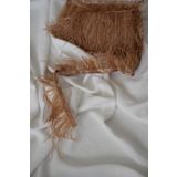 İstoria Bridal Yarım Metre Kahve Deve Kuşu Tüyü, Şerit Tüy, Otriş, Hobi Süsleme Tüyü, Dekoratif Tüy (50 cm)