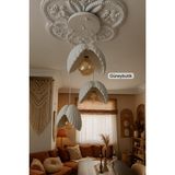 Istridye Bohem Beton Görünümlü 3lü Sarkıt Avize 20-25-30 cm (E27 Rustik Ampuller Dahildir.) - Beyaz