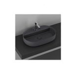 Isvea 10NF65060 Infinity 60 cm Antrasit Extra Batarya Delikli Tezgah Üstü Lavabo