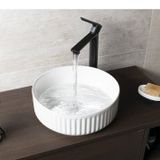 Isvea 10NF66036 Infinity Artisan Origin 36 cm Beyaz Extra Dekor Deliksiz Tezgah Üzeri Çanak Lavabo