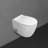 Isvea CLEANWASH Entegre Taharat Musluklu Rimless Asma Klozet ve Yavaş Kapanan kapak - Beyaz