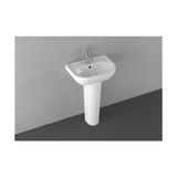 Isvea Ece Beyaz Tam Ayaklı Lavabo Takımı 56X40 cm Yuvarlak Form Kolay Temizlik Özelliği