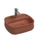 Isvea Fluido Tezgah Üzeri Çanak Lavabo 47 CM Bas-Aç Set Terracotta