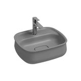 Isvea Fluido Tezgah Üzeri Çanak Lavabo 47cm Bas-Aç Set Stone Grey
