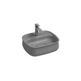 İsvea Isvea Fluido Tezgah Üzeri Çanak Lavabo 47Cm Bas-Aç Set Stone Grey