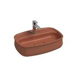 İsvea Isvea Fluido Tezgah Üzeri Çanak Lavabo 60Cm Bas-Aç Set Terracotta