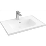 Isvea Linea Düz Lavabo 65CM Beyaz Dekorsuz Delikli 10LE50065-49