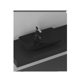 Isvea Sistema Y Clear Tezgah Uzeri Lavabo 65 Cm Mat Siyah Dekorsuz Delikli 10Sy50065