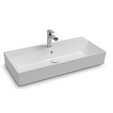 Isvea Sistema Z Tezgah Üstü Kare Lavabo 90x42 Cm Slim Batarya Delikli Beyaz | 10sf50090