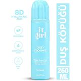 it girl Cozy Coconut 260 ml Duş Köpüğü Kokonat Kokusu ile Nemlendirici Etki ve Vegan Formül