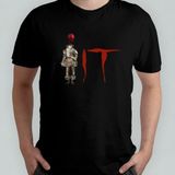 It Pennywise Stephen King %100 Pamuklu Bisiklet Yaka T-Shirt Model 1 - Siyah - 8 - 12 Yaş
