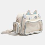 İta Bag Hello Kitty Cinnamoroll Sırt Çantası Omuz Çanta Kedi Kulaklı Kore Y2K Lüx Deri Kadın Genç Kız Çocuk