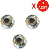 İtal Bıçak Somunu ORAC / Oleo Universal M10X1.25 Kendinden Contalı Sertleştirilmiş Çelik 3 Paket