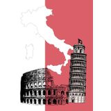 Italian monuments: School nootebook for boys and girls | Workbook for elementary, middle and high school students | 6x9 | 120 pages | Perfect for everyday notes
