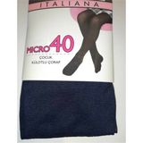 Italiana Kız Çocuk Lacivert Külotlu Çorap Mikro 40 - 5 - 7 Yaş