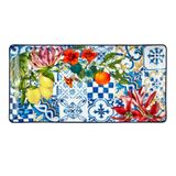 Italy Garden Dekoratif Porselen Servis Tabağı, Çiçek Desenli, 26,5x13cm