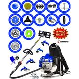 İtaly L-9900 V-Tec 14 Parça Full Set Sırt Tipi Benzinli Çalı Çim Biçme Tırpanı Güçlü Yüksek Performans